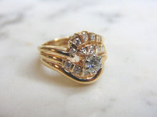 Load image into Gallery viewer, Womens Vintage Estate 14K Yellow Gold Diamond Ring 5.8g E2132