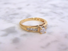 Load image into Gallery viewer, Womens Vintage Estate 14k Yellow Gold Diamond Engagement Ring 3.4g E2195