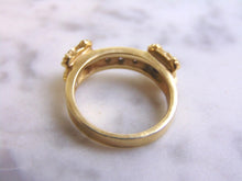 Load image into Gallery viewer, Women&#39;s Vintage Estate 14K Yellow Gold Sapphire &amp; Diamond Ring, 5.6g E2198