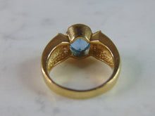 Load image into Gallery viewer, Womens Vintage Estate 14K Yellow Gold Aquamarine Ring 7.7g E2212