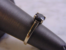 Load image into Gallery viewer, Womens Vintage Estate 10K White Gold Black Diamond Ring, 1.9g E2225