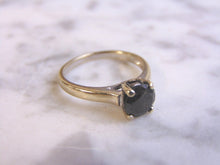 Load image into Gallery viewer, Womens Vintage Estate 10K White Gold Black Diamond Ring, 1.9g E2225