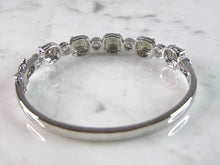 Load image into Gallery viewer, Womens Vintage Estate Sterling Silver Citrine CZ Bangle Bracelet 15.4g E2232