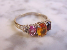 Load image into Gallery viewer, Womens Vintage Estate 14K Gold Multi Stone Diamond Ring, 3.8g E2244