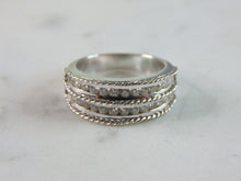 Load image into Gallery viewer, Womens Vintage Estate 18K White Gold Diamond Ring 7.1g E2305