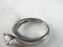 Load image into Gallery viewer, Womens Vintage Estate Sterling Silver Modernist CZ Ring 3.3g E2326