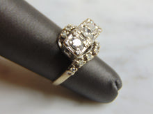 Load image into Gallery viewer, Womens Vintage Estate 14k White Gold Diamond Ring 4.7g #E2344