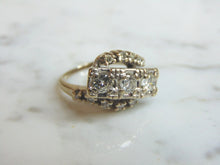 Load image into Gallery viewer, Womens Vintage Estate 14k White Gold Diamond Ring 4.7g #E2344