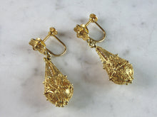 Load image into Gallery viewer, Womens Vintage Estate 18K Yellow Gold Clamp On Earrings, 11g E2355