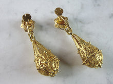 Load image into Gallery viewer, Womens Vintage Estate 18K Yellow Gold Clamp On Earrings, 11g E2355