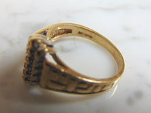 Load image into Gallery viewer, Womens Vintage Estate 10K Yellow Gold &amp; Diamond Cluster Designer BOGO Ring 4.2g E2362