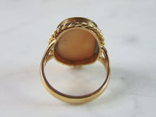 Load image into Gallery viewer, Womens Vintage Estate Cameo 18K Yellow Gold Earrings &amp; Ring Set 8.5g E2365