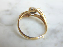 Load image into Gallery viewer, Womens Vintage Estate 10K Yellow Gold Diamond Ring 2.5g E2368