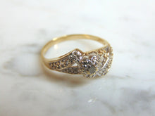 Load image into Gallery viewer, Womens Vintage Estate 10K Yellow Gold Diamond Ring 2.5g E2368
