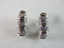 Load image into Gallery viewer, Womens Vintage Estate 18K White Gold Diamond Earrings 6.4g E2371