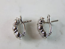 Load image into Gallery viewer, Womens Vintage Estate 18K White Gold Diamond Earrings 6.4g E2371
