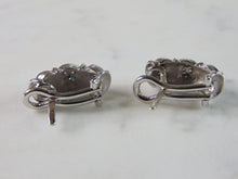 Load image into Gallery viewer, Womens Vintage Estate 18K White Gold Diamond Earrings 6.4g E2371