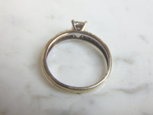 Load image into Gallery viewer, Womens Vintage Estate 10K White Gold Ring w/ Diamonds, 3.2g, E2378