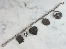 Load image into Gallery viewer, Womens Vintage Estate Sterling Silver Charm Bracelet 22.5g E2381