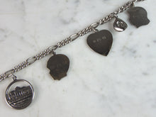 Load image into Gallery viewer, Womens Vintage Estate Sterling Silver Charm Bracelet 22.5g E2381