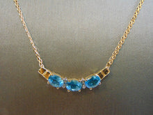 Load image into Gallery viewer, Womens Vintage Estate 14k Gold Necklace Topaz &amp; Diamond Pendant 6.4g #E2423