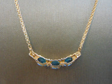 Load image into Gallery viewer, Womens Vintage Estate 14k Gold Necklace Topaz &amp; Diamond Pendant 6.4g #E2423