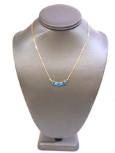 Load image into Gallery viewer, Womens Vintage Estate 14k Gold Necklace Topaz &amp; Diamond Pendant 6.4g #E2423