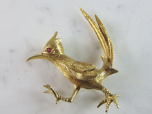 Load image into Gallery viewer, Womens Vintage Estate 18K Yellow Gold Bird Brooch 10.2g E2424