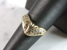 Load image into Gallery viewer, Womens Vintage Estate 14K Yellow Gold CZ Ring 3.6g E2425