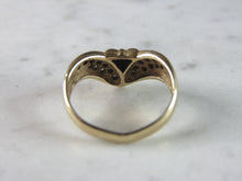 Load image into Gallery viewer, Womens Vintage Estate 14K Yellow Gold CZ Ring 3.6g E2425