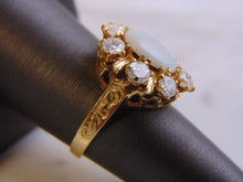Load image into Gallery viewer, Womens Vintage Estate 14k Yellow Gold Diamond Opal Ring 5.4g #E2458