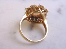 Load image into Gallery viewer, Womens Vintage Estate 14k Yellow Gold Diamond Opal Ring 5.4g #E2458