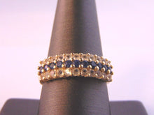 Load image into Gallery viewer, Womens Vintage Estate 14K Yellow Gold Ring w/ CZ &amp; Sapphire Stones 4.9g #E2460