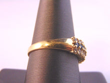 Load image into Gallery viewer, Womens Vintage Estate 14K Yellow Gold Ring w/ CZ &amp; Sapphire Stones 4.9g #E2460