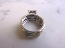 Load image into Gallery viewer, Women&#39;s Vintage Estate 14K White Gold Diamond Ring, 7.1g E2465