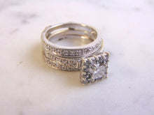 Load image into Gallery viewer, Women&#39;s Vintage Estate 14K White Gold Diamond Ring, 7.1g E2465