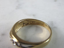 Load image into Gallery viewer, Womens Vintage Estate 14K Yellow Gold CZ Ring 4g E2466