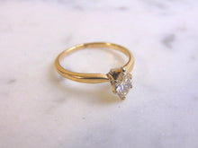 Load image into Gallery viewer, Womens Vintage Estate 14K Yellow Gold Marquise Diamond Engagement Ring  2.1g #E2496