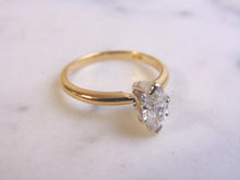 Load image into Gallery viewer, Womens Vintage Estate 14K Yellow Gold Marquise Diamond Engagement Ring  2.5g E2497