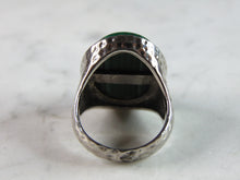 Load image into Gallery viewer, Womens Vintage Estate Sterling Silver Malachite Ring 15.9g E2510