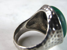 Load image into Gallery viewer, Womens Vintage Estate Sterling Silver Malachite Ring 15.9g E2510