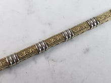 Load image into Gallery viewer, Womens Vintage Estate 14K Gold Greek Key Bracelet 14.4g E2520