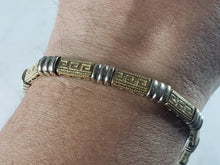Load image into Gallery viewer, Womens Vintage Estate 14K Gold Greek Key Bracelet 14.4g E2520