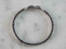 Load image into Gallery viewer, Womens Vintage Estate Sterling Silver CZ Eternity Pendant 3.4g E2531