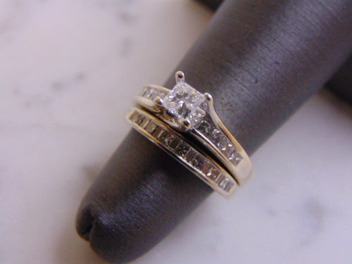 Women's Vintage Estate 14K White Gold Diamond Ring, 4.7g E2534