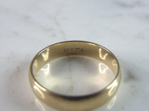 Mens Vintage Estate 14K Yellow Gold Wedding Band Ring 4.2g E2544