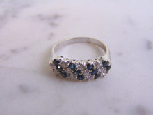 Load image into Gallery viewer, Women&#39;s Vintage Estate 18K Gold Diamond Sapphire Ring 3.7g E2546