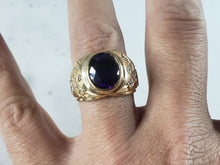 Load image into Gallery viewer, Womens Vintage Estate 14K Yellow Gold Amethyst Colored Ring 9.5g E2550