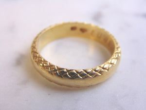 MENS VINTAGE ESTATE 14K YELLOW GOLD WEDDING BAND RING 7.3g  E2552
