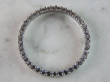 Load image into Gallery viewer, Womens Vintage Estate Sterling Silver CZ Eternity Pendant 4.5g E2555